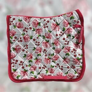 Floral Pet Blanket with Pink Trim